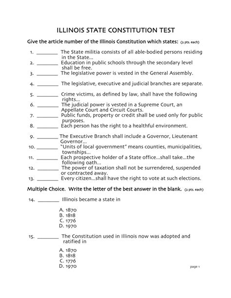 how hard is the illinois constitution test|illinois constitution test online.